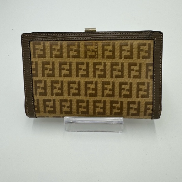 Authentic FENDI Zucca PVC Leather Bifold Long Wallet - Picture 3 of 5